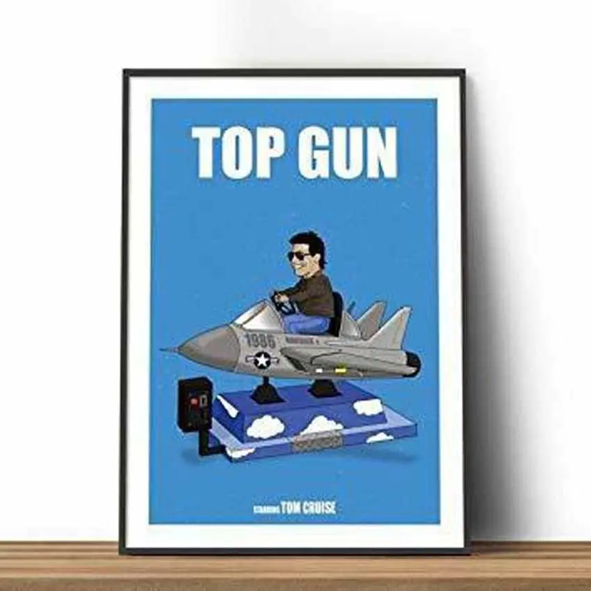 

Top Gun 1986 Comedy Mural Theater Wall Art Canvas HD Prints Posters Paintings for Living Room Bedroom Home Decor Pictures