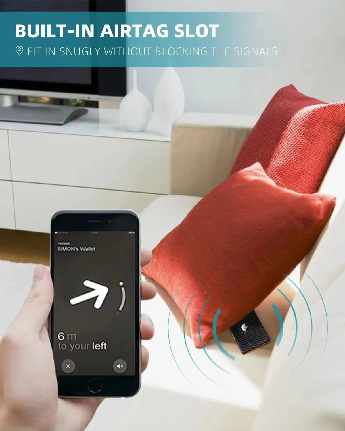 SEMORID Airtag-Wallet-Mens-Slim-RFID Wallet Leather Mens Wallet with Airtag pocket10 Card Slots