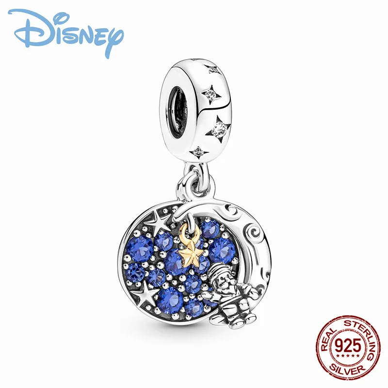 

Disney New plata de ley 925 Silver star gem Charms Pendents Fit Original Pandora's Bracelets For Women DIY Jewelry Gifts New