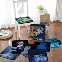 anime perfect blue square seat pad household cushion soft plush chair mat winter office bar stool seat mat