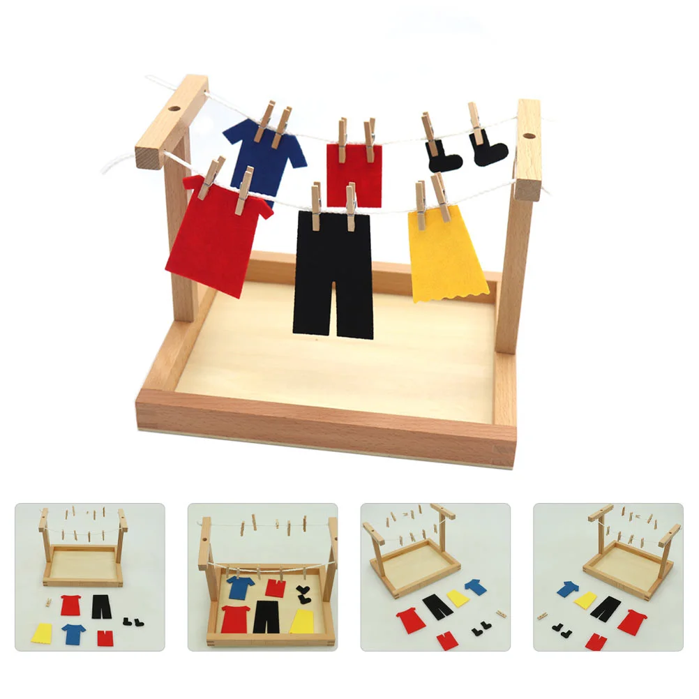 

Laundry Toy Montessori Kids Child Educational Toys Wooden Funny Playhouse Plaything Children