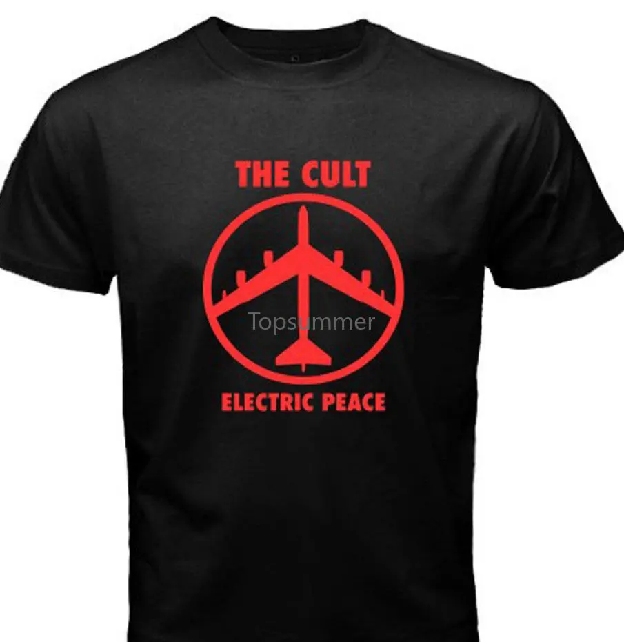 

Tops Cool T Shirt New The Cult * Electric Peace Rock Band Men'S Black T-Shirt Size S M L Xl 2Xl 3Xl