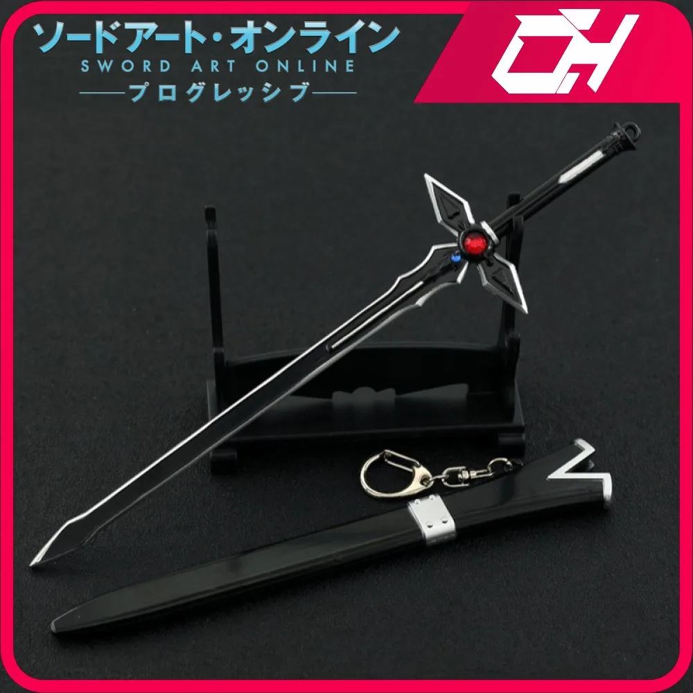 

Sword Art Online Dark Repulser Swords Game Anime Keychain Butterfly Knife Katana Weapon Model Boys Birthday Gift Toys for Kids