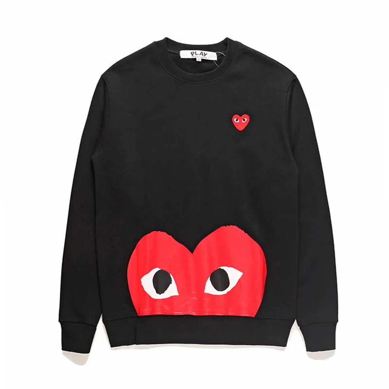 

Round neck Pullover Sweater autumn and winter embroidery love Pullover play men's and women's lovers versatile autumn clothes lo