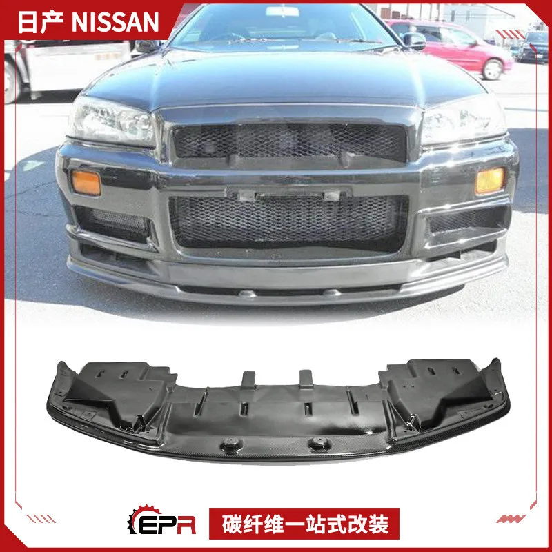 Фото SAAR, совместимый с Nissan Skyline GTR34, детали для модификации из углеродного волокна, маленький объемный передний спойлер, нижняя пластина, реклама №2