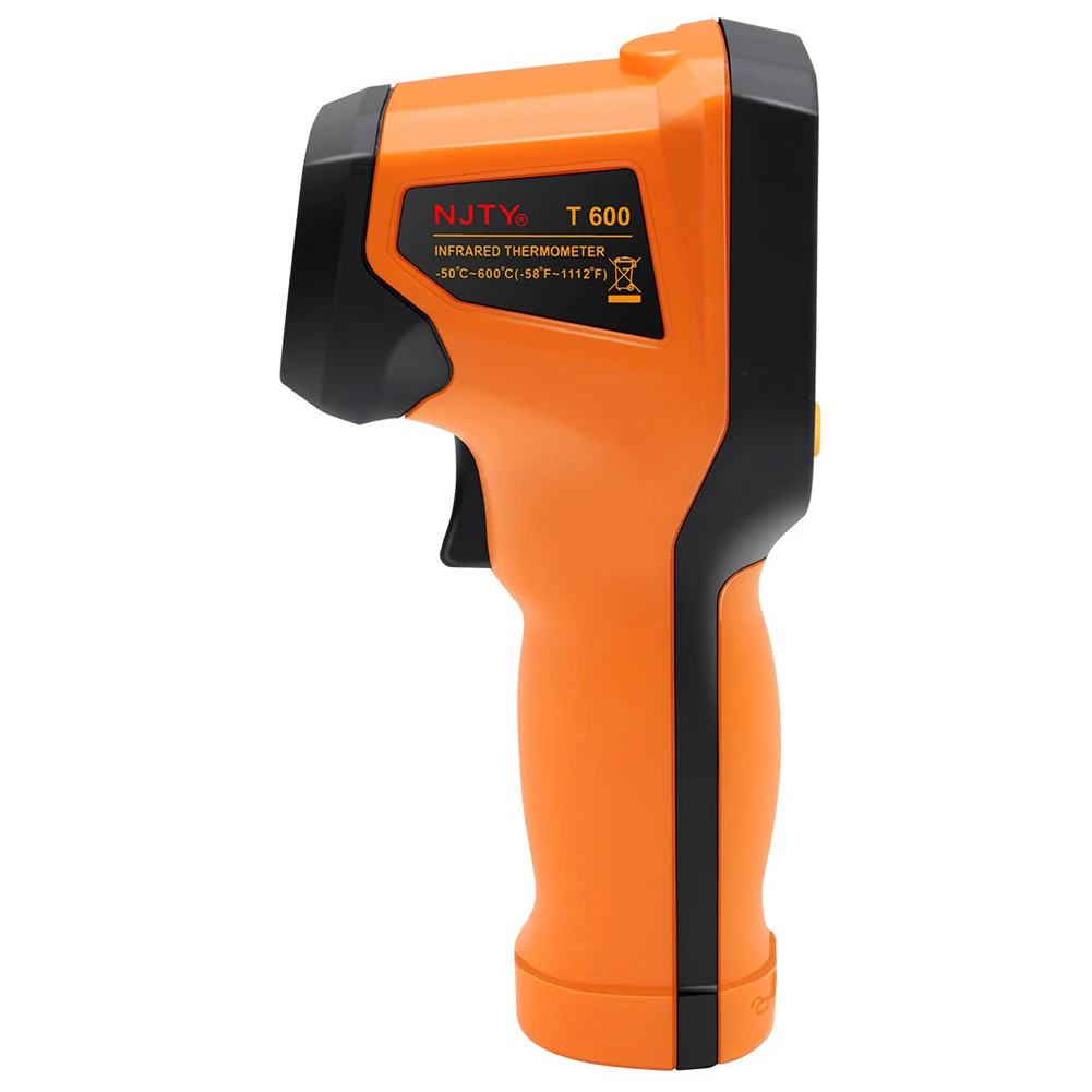 Инфракрасный термометр с подсветкой ручной до 600 градусов по Цельсию цифровой