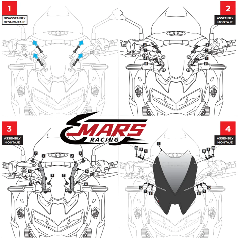 Аксессуары для мотоциклов ветровое стекло прицел на ветрозащитные дефлекторы