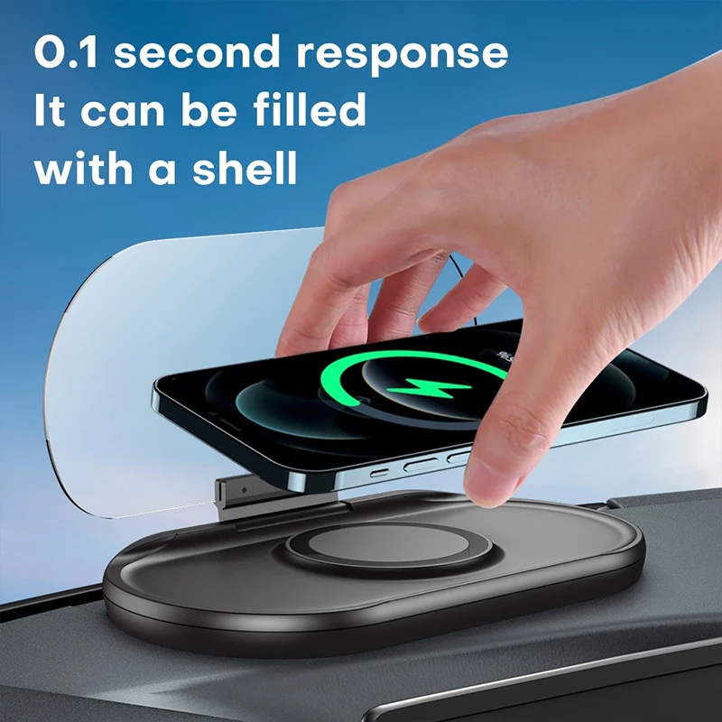 Беспроводное зарядное устройство HUD Дисплей GPS навигация автомобильный проектор