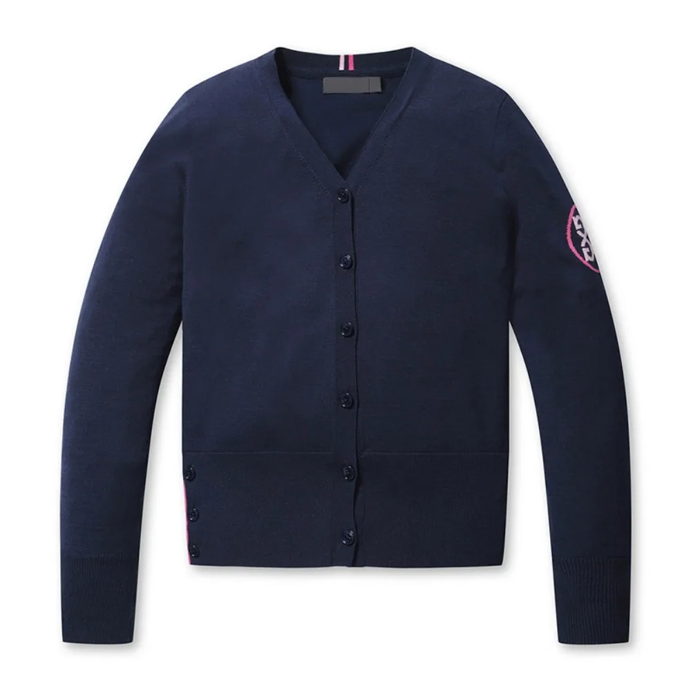 

"Hot-selling Luxury Women's Knitted Cardigan! Trendy V-neck Design, Show Your Own Charm! Golf Warm Jacket, Simple!"