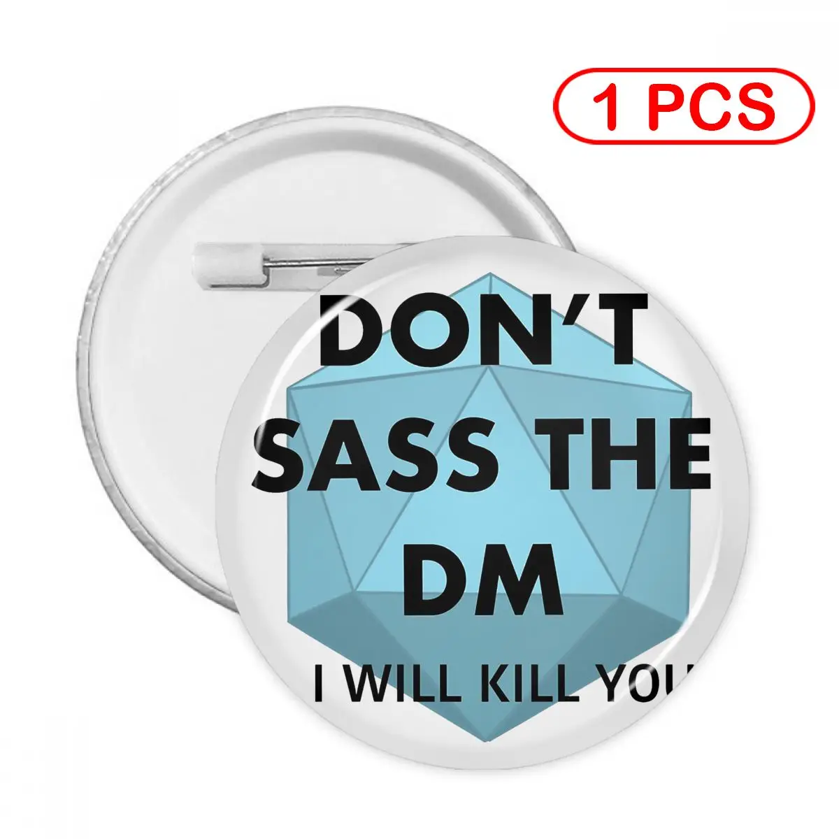 

Dungeon Master Don't Sass The DM Pins Creative Brooch Jewelry Decor Metal Pin Badge Girl Child Broche Button Clothes Gift