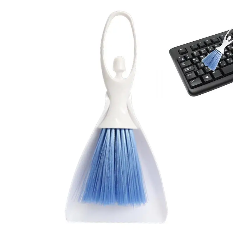 

Miniature Broom Angel Shape Dust Pans With Brush Mini Hand Broom Cleaning Tool For Cars Desk Keyboard Countertops And Pet Nest