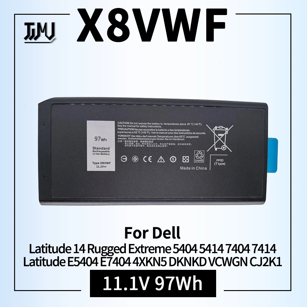 X8VWF Аккумулятор для ноутбука Dell Latitude 14 Rugged Extreme 5404 5414 7404 7414 E5404 E7404 4XKN5 DKNKD VCWGN CJ2K1 5XT3V