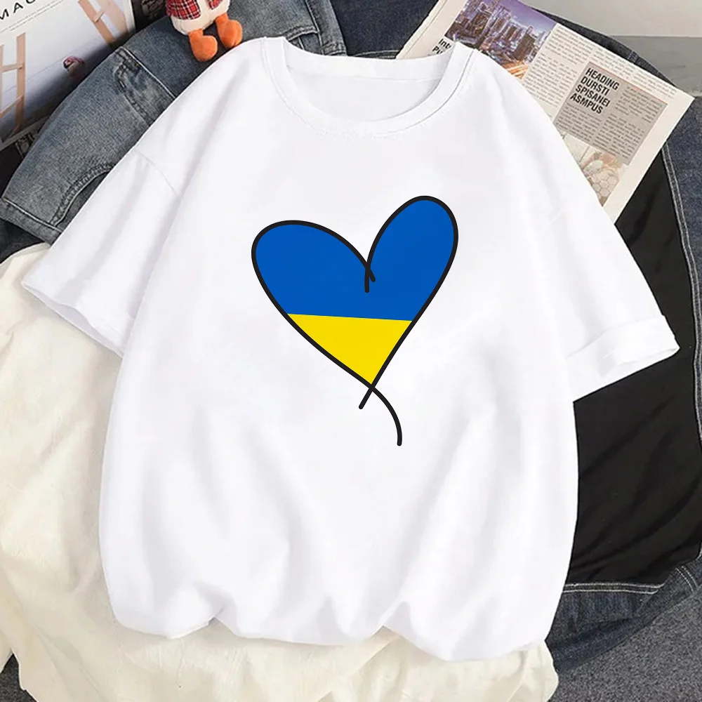 

Футболка женская с украинским флагом, y2k