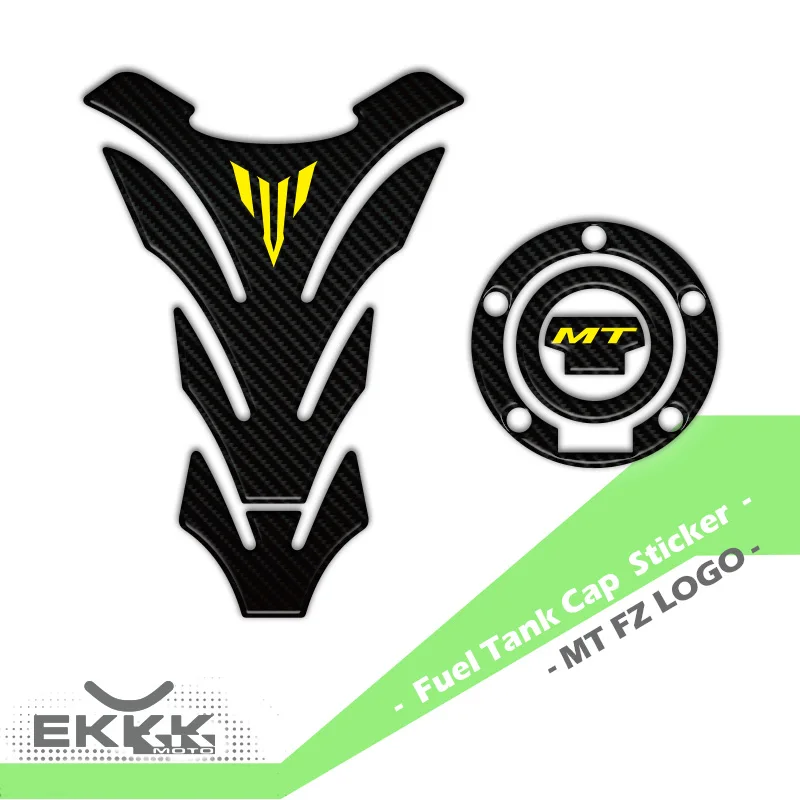 

For Yamaha MT07 MT03 MT09 MT10 MT FZ 03 125 07 09 10 Carbon Fiber Texture Fuel Tank Sticker Fuel Tank Cap Decal Protective 3D