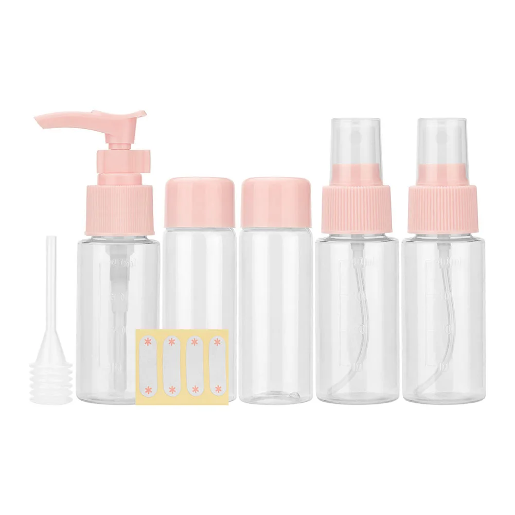 

Cosmetic Containers Set Portable Spray Bottling Set Transparent Eco-Friendly Non-toxic Wear-resistant for Lotion Shampoo Cream
