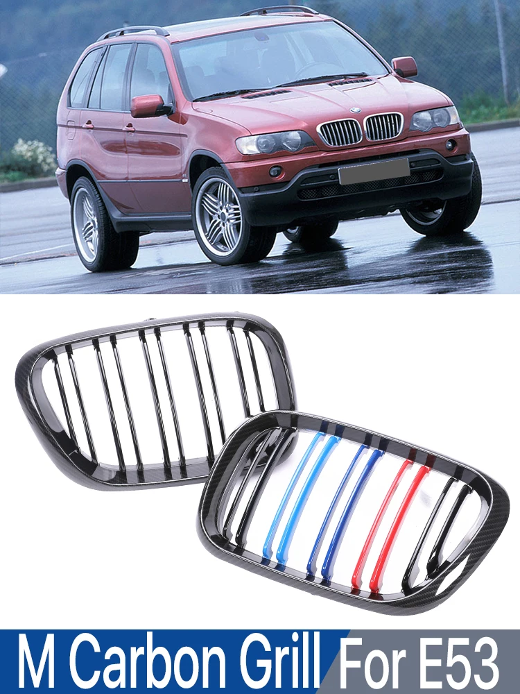 

Double Slat Gloss Black Grills For BMW E53 X5 X6 1999-2004 Car Front Bumper Kidney Grill Styling Accessories Replacement Grille