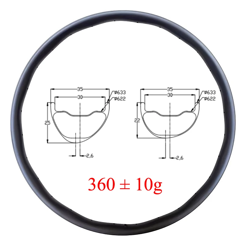LIENGU UL 320 г Карбоновый обод 29er MTB XC 35 мм Асимметричный 25 22 Глубокие кольца для
