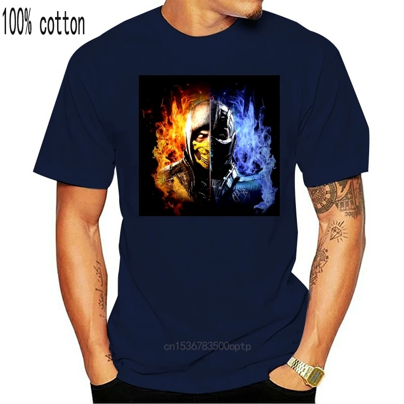 

Man Clothing Sub Zero T Shirt Mortal Kombat X T-Shirt Funny XXX Tee Shirt Short Sleeves Cotton Casual Graphic Mens Plus Size Top