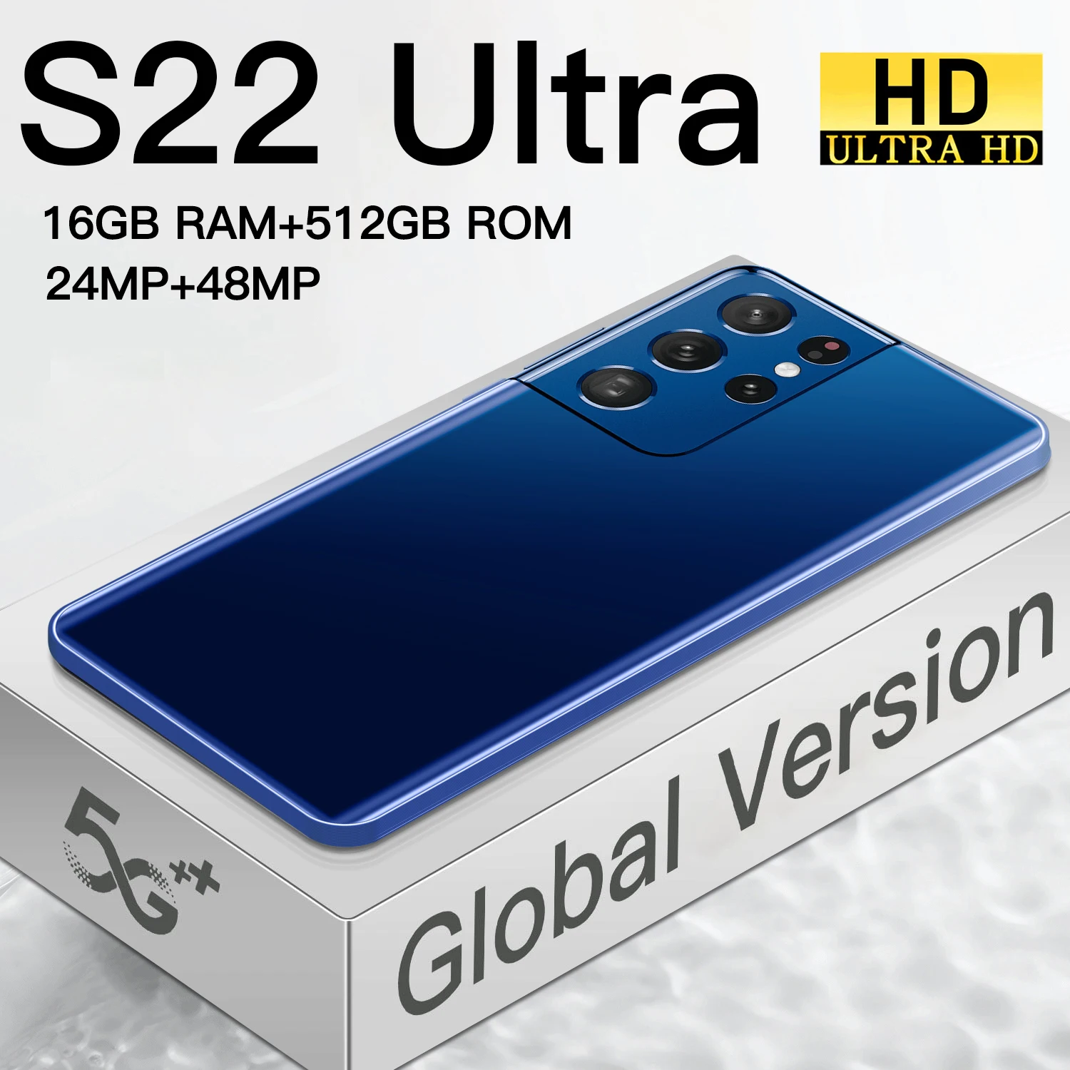 

NEW Global Version S22 Ultra Smartphones 5G Phone 16+512GB Cellphone 10Core Mobile Phones Andriod10 6800mAh Gaming Phone Face ID