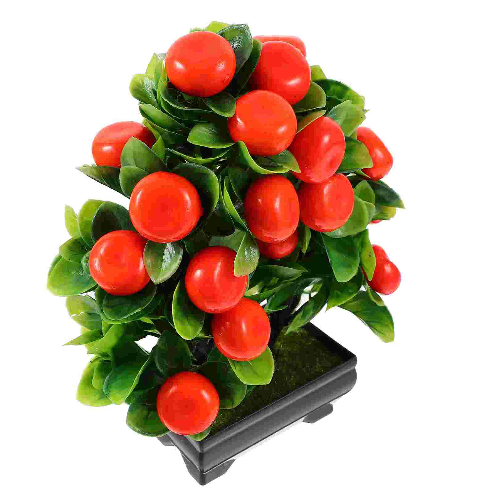 

Flowers Decoration Vivid Faux Bouquet Ornament Fake Pot Realistic Potted Plants Artificial Bonsai Small Indoor