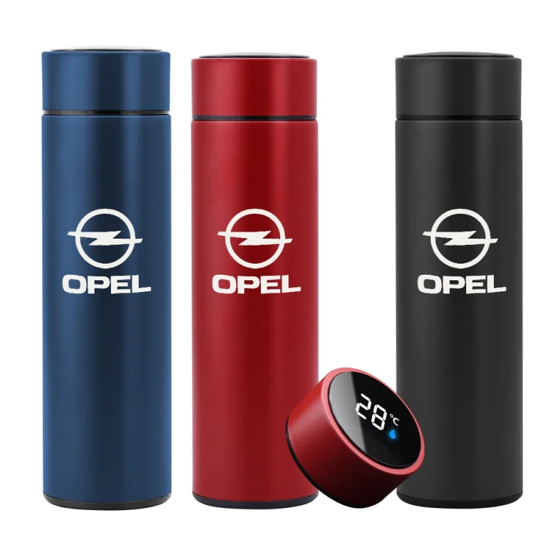 

NEW 500ML smart thermos bottle for OPEL Astra Car accessories Digital temperature display stainless steel coffee mug