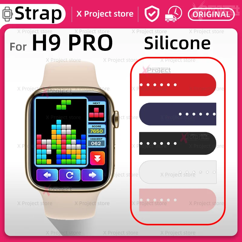 

Ремешок силиконовый для смарт-часов H9 PRO, браслет для наручных часов H9PRO, pk M SEVEN M36 plus DT7 PRO