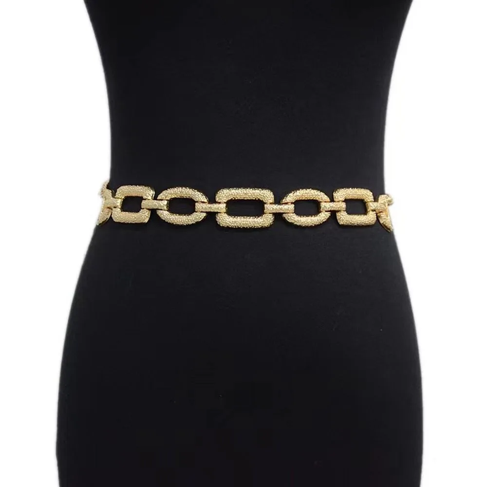 Bikini Beach Chain For Women Punk Dress Decorative Fashion Jewelry Body Necklace Geometric Waist Chain Belly Belt