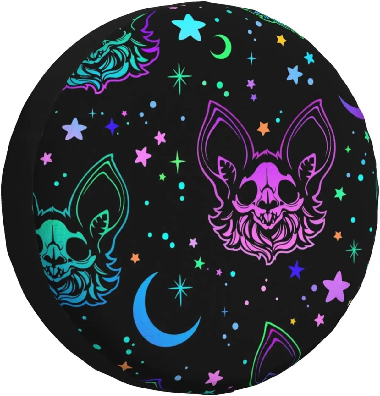 

Cartoon Skeleton of A Bat Mountains Spare Tire Cover Universal Sunscreen Waterproof Dust-Proof Wheel Covers Wheel Protectors