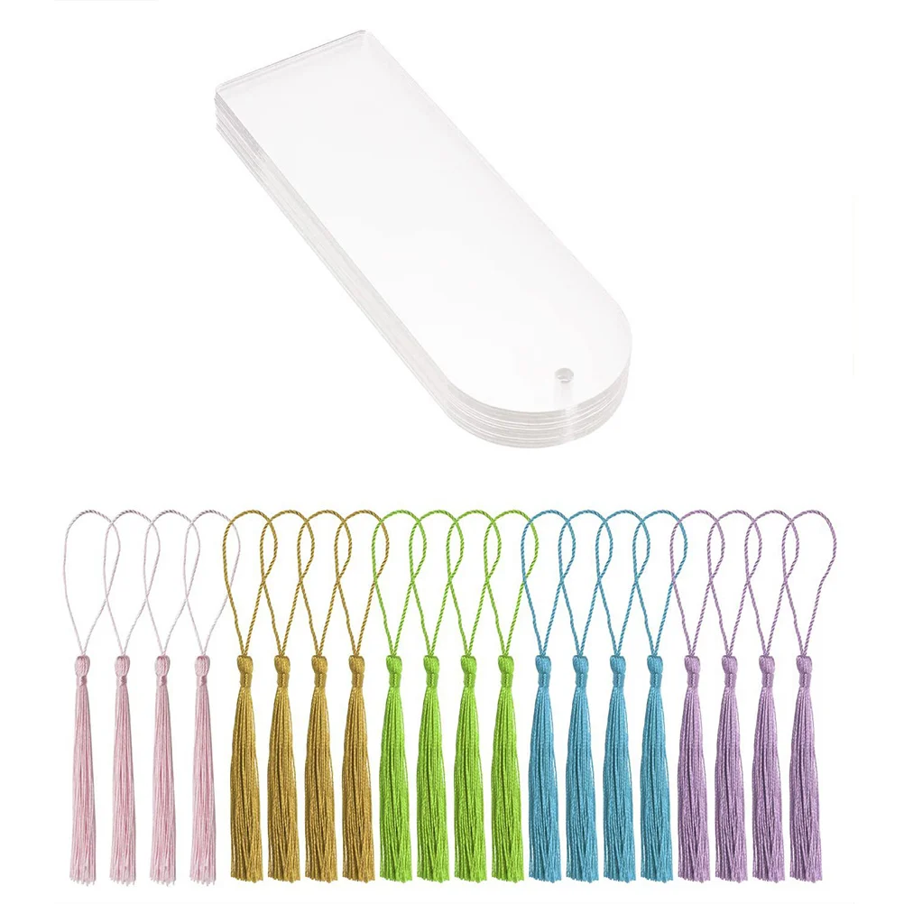 

Acrylic Bookmark Students Reading Bookmarks Office Supplies Page Marker Tassels Designed Christmas Decorations