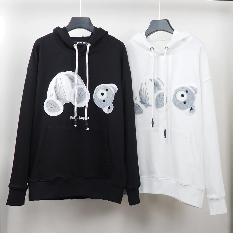 

Palm Angels 22SS Unisex Men and Women Classic Bear Print Casual Trend Fashion Loose Couple Pullover Boyfriend Girlfriend Gift