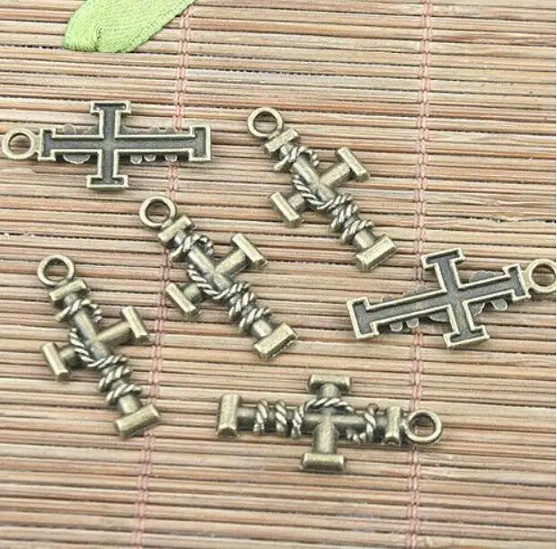 30 шт. 26x11 мм петля: 2 Цветовая подвеска в форме Креста gdf