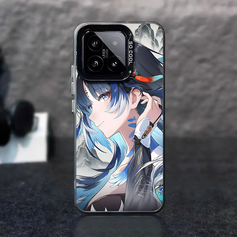 Фото Чехол для мобильного телефона Xiaomi 14T 11 Lite 5G NE 12 12T 13T 13 Pro 14, черный, с принтом Wuthering Waves Yangyang Xuanling, задняя крышка №3