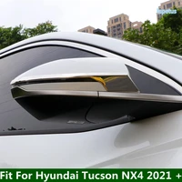 side door rear view mirror anti collision protect strip cover trim streamer for hyundai tucson nx4 2021 2022 abs exterior parts