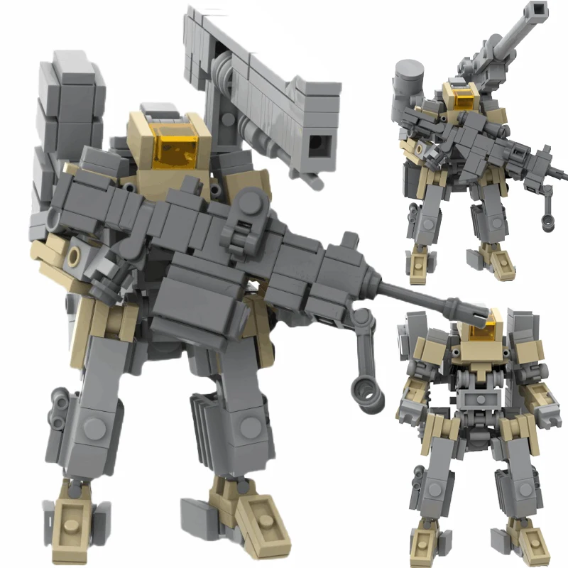 

Модель военного бронированного робота, строительные блоки, вид на улице, фигурки солдата, оружие, строительные блоки, игрушка