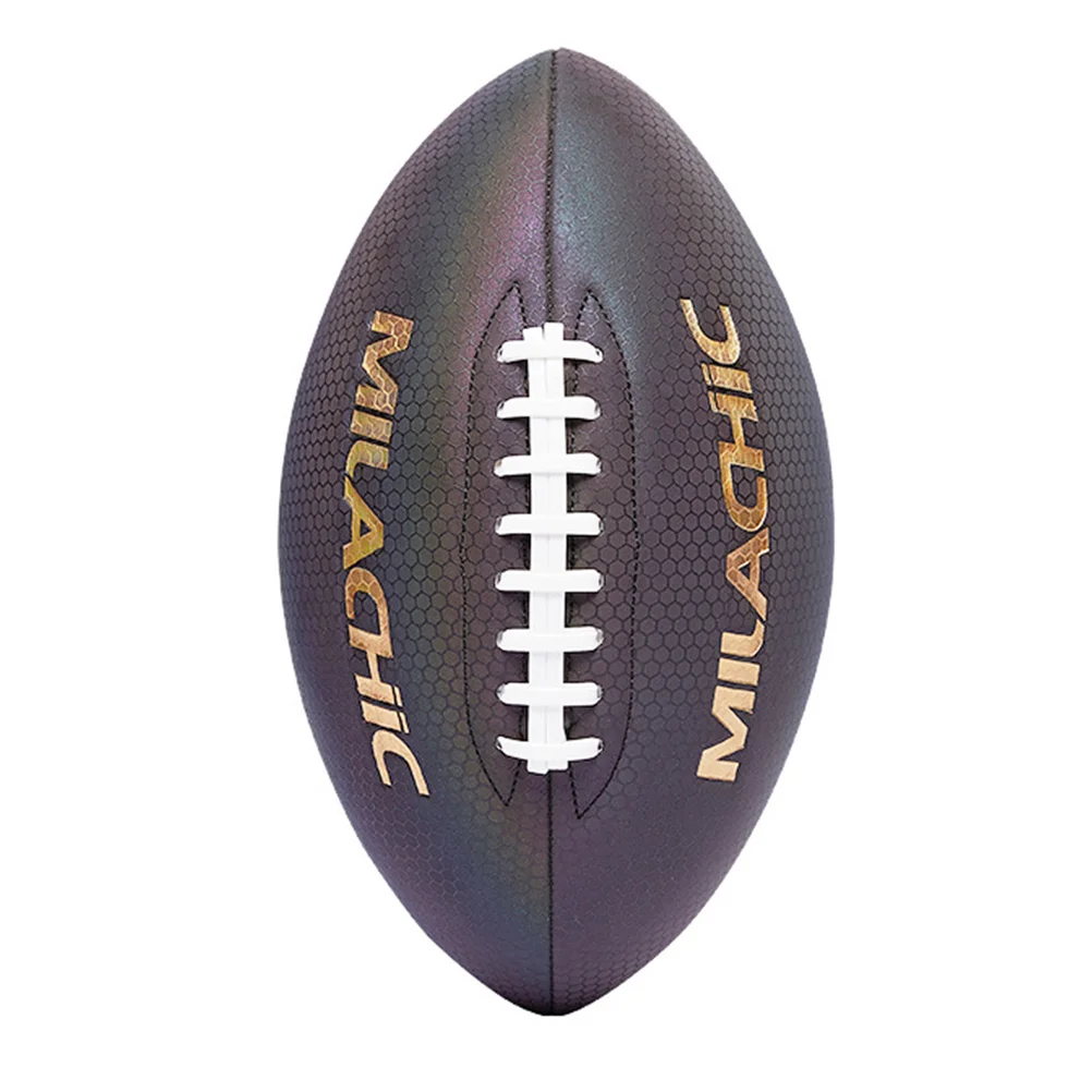 

Rugby Football Holographic Glowing Vintage Practice Training Fluorescence Adult Scrimmage Dark Standard Glow Socceramerican