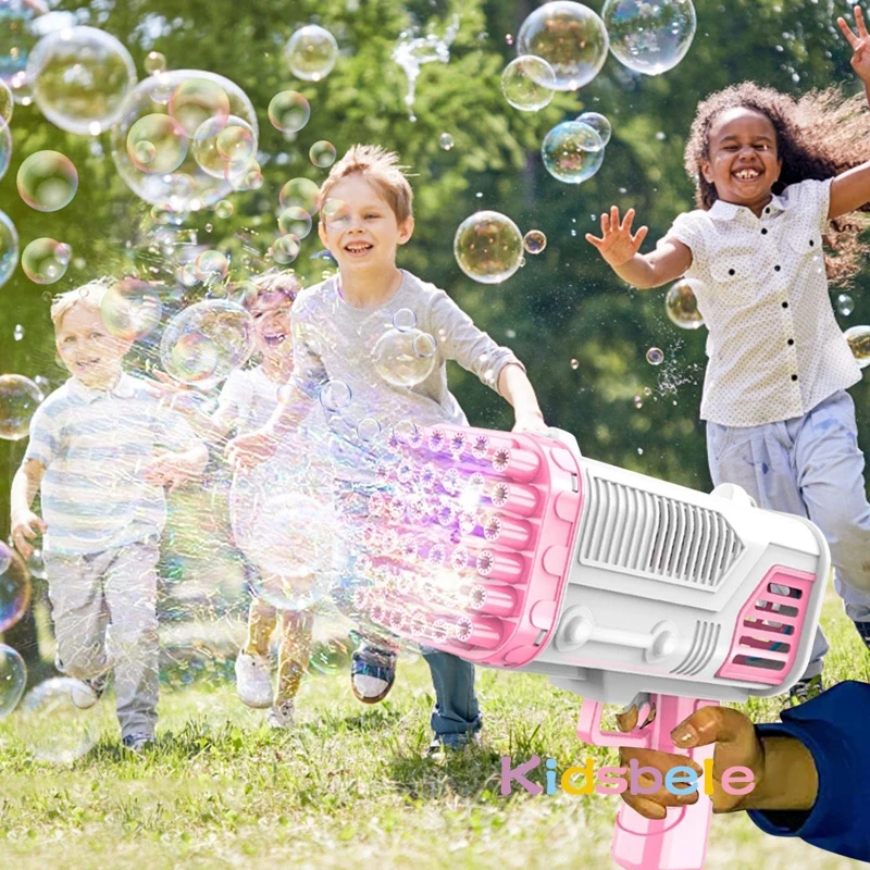 

36 Holes Gatling Soap Bubble Machine Water Gun Bubble Rocket Launcher Automatic Blower For Kids Children Birthday Wedding Party