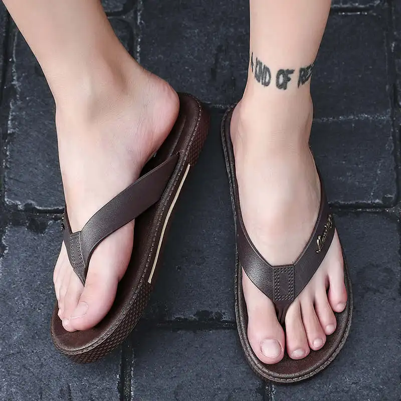 

Single Flip Flop Men Gold Fur Shoes Height Increasing Flat Sandals Casual Sapatenis Mens Slippers Aqua Tennis Big Number Top