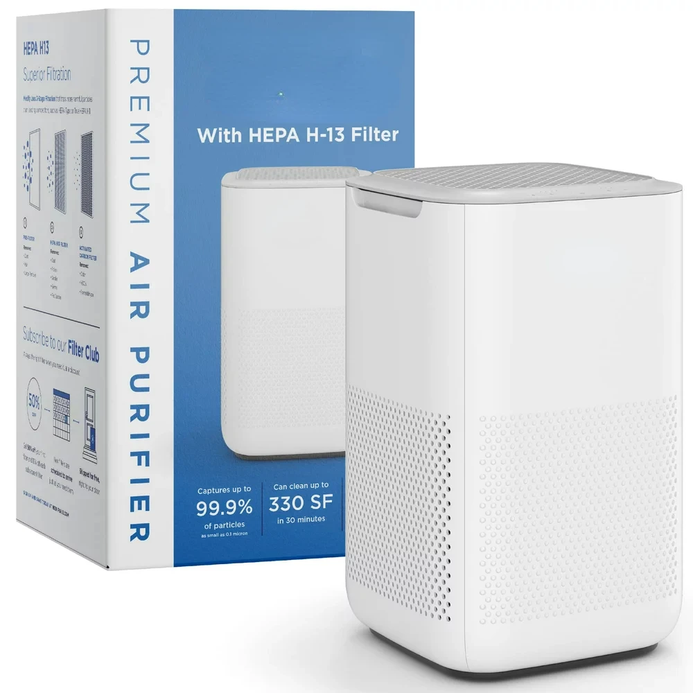 

Воздухоочиститель MA-15 с фильтром H13 HEPA | Покрытие 330 кв. футов | Для аллергенов, дикого дыма, пыли, запахов, пыльцы, дзага для домашних животных |