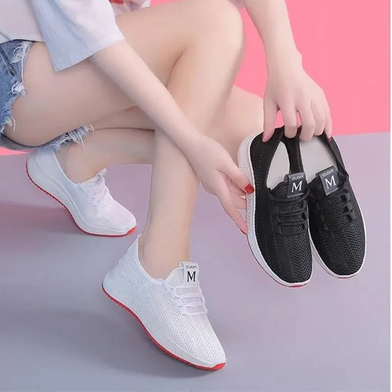 2022 Casual Sneakers Women's Mesh Cloth Shoes Shoes Fashion Korean Style Shoes