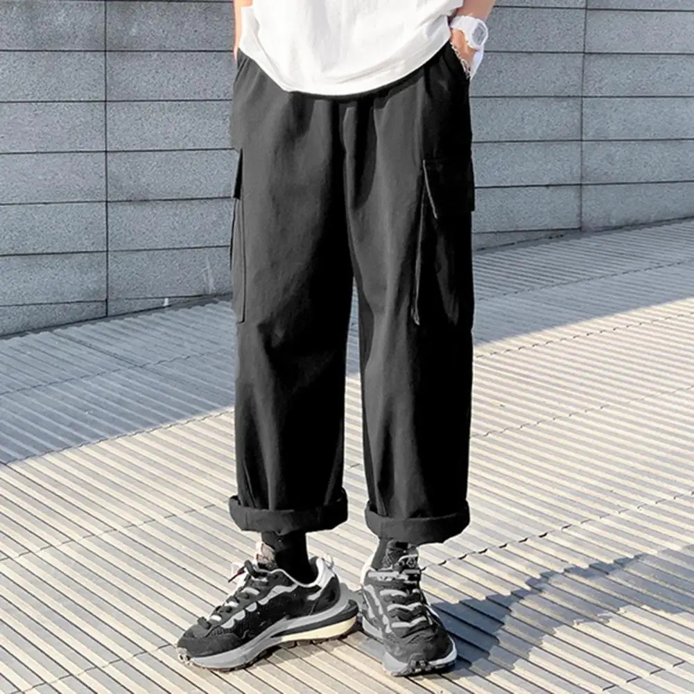 

Men Cargo Pants Versatile Men's Cargo Pants Elastic Waist Multi Pockets Streetwear Style for Casual Outdoor Activities Men Cargo