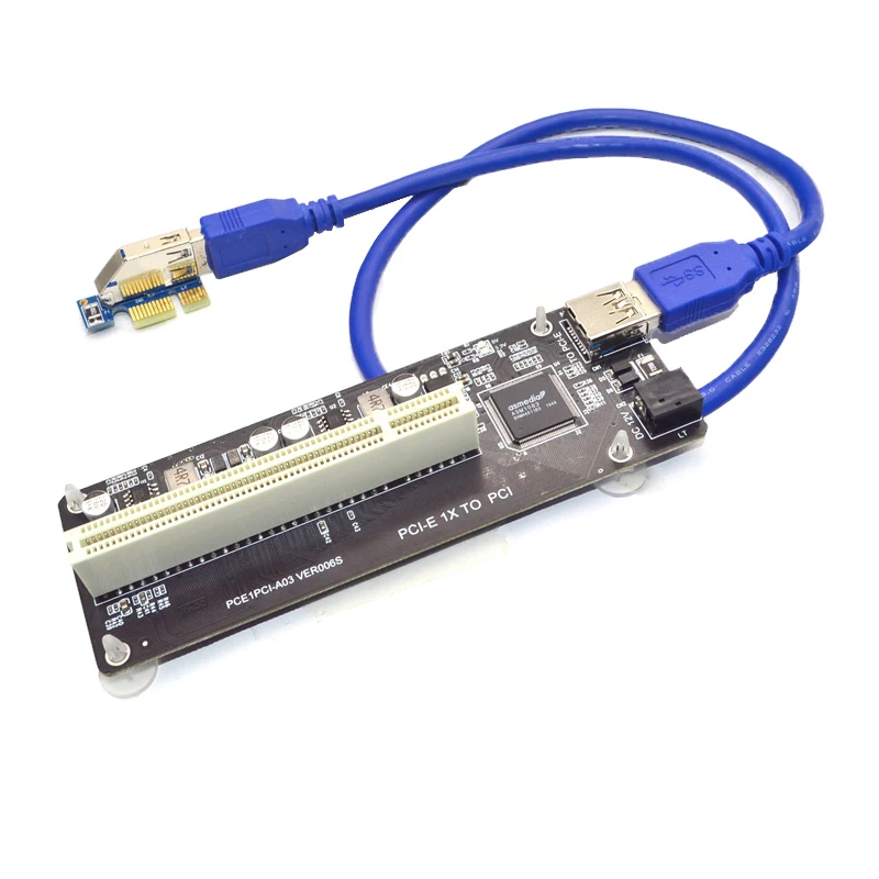 Адаптер адаптера PCI Riser NVME/Mini PCIE/PCI Express X1 на 1/2 порта PCI-слот ASM1083 Чип с кабелем USB3.0