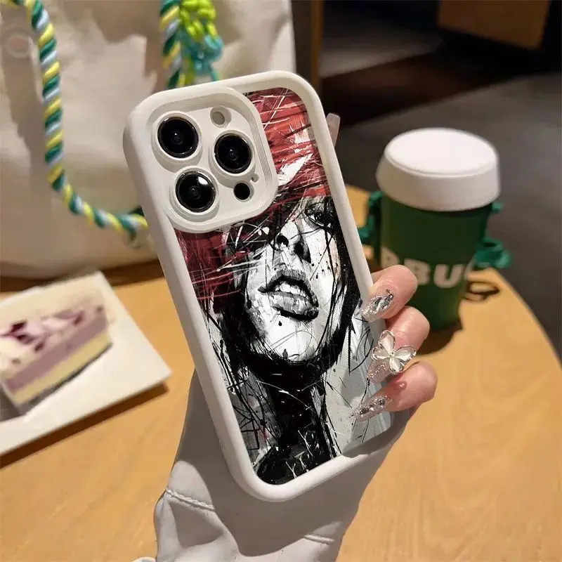 Модный чехол Lmage Girl для телефона iPhone 16 15 14 13 12 11 Pro Max XS XR X 7 8 Plus SE 2022 противоударные