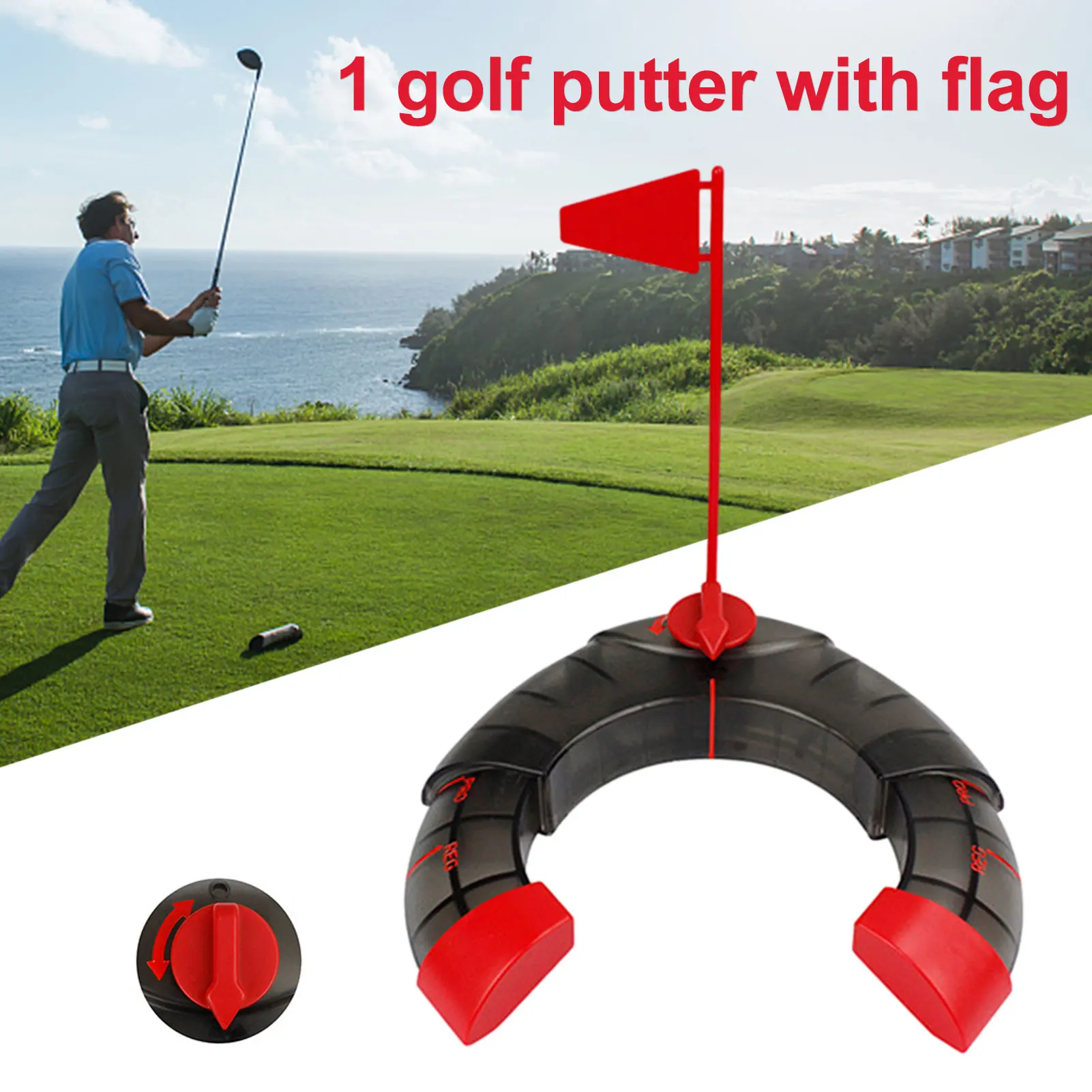 

Golf Practice Putter Cup Adjustable Golf Hole Putting Cup Portable Golf Practice Aids With Adjustable Hole Flag For Golf Putter
