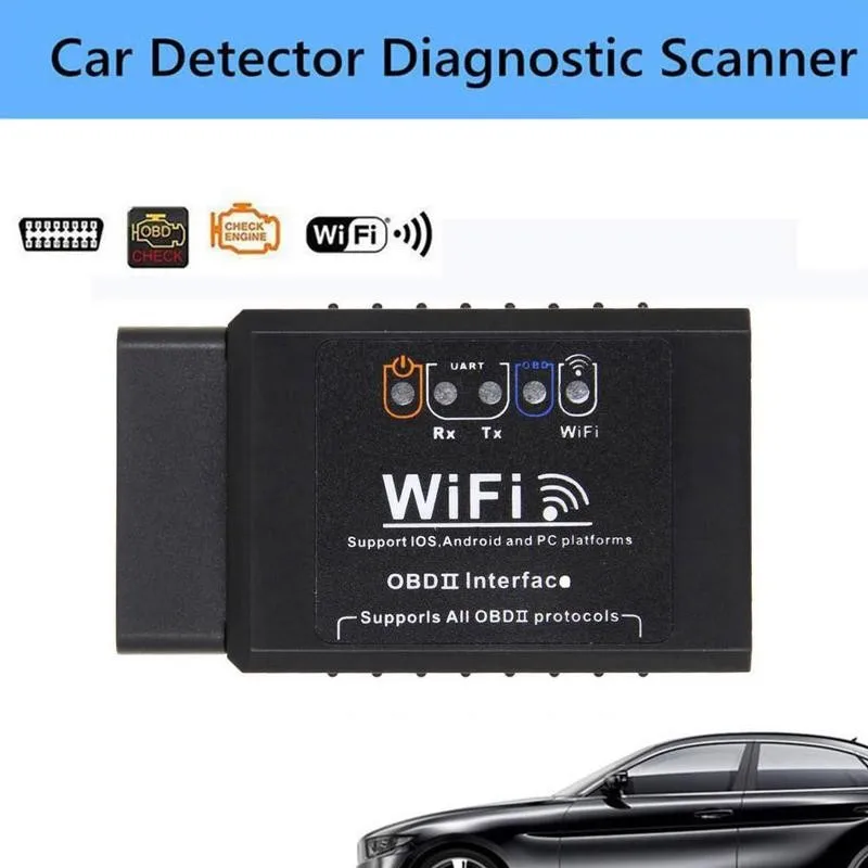 

ELM327 WIFI OBD2 Scanner For iOS/Android Car Code Reader Elm-327 Wi-Fi V 1.5 Wi Fi ELM 327 OBD 2 Auto Diagnostic Tools V1.5