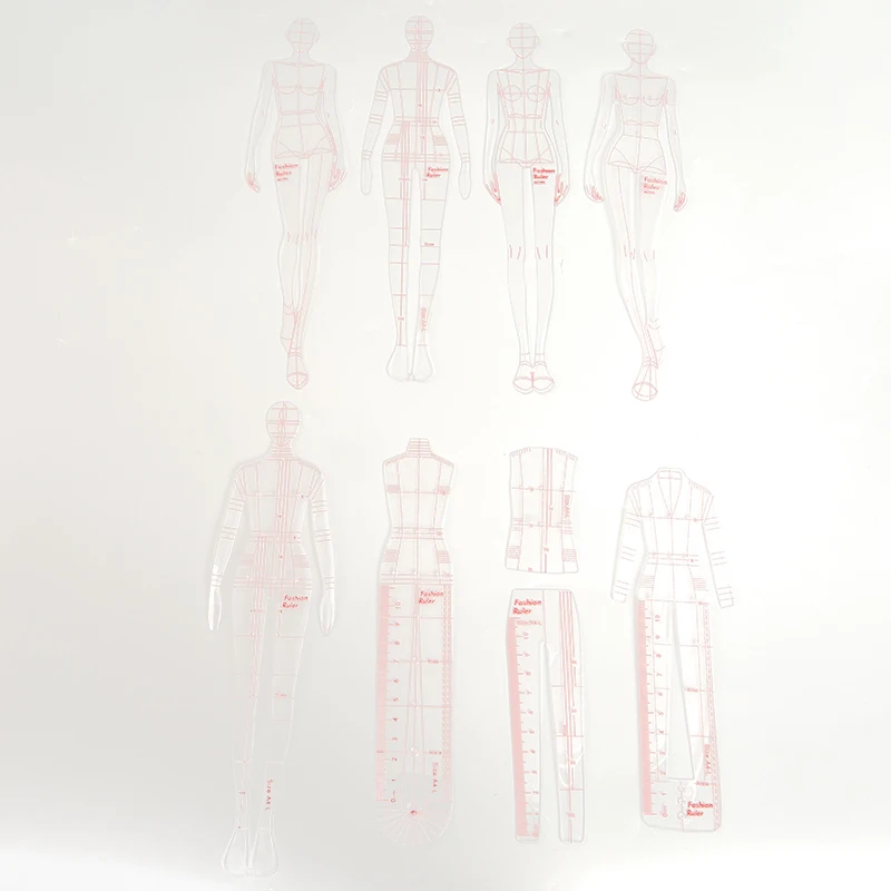 4 шт./компл. Женская модная линейка для рисования рисунок шаблон модного дизайна