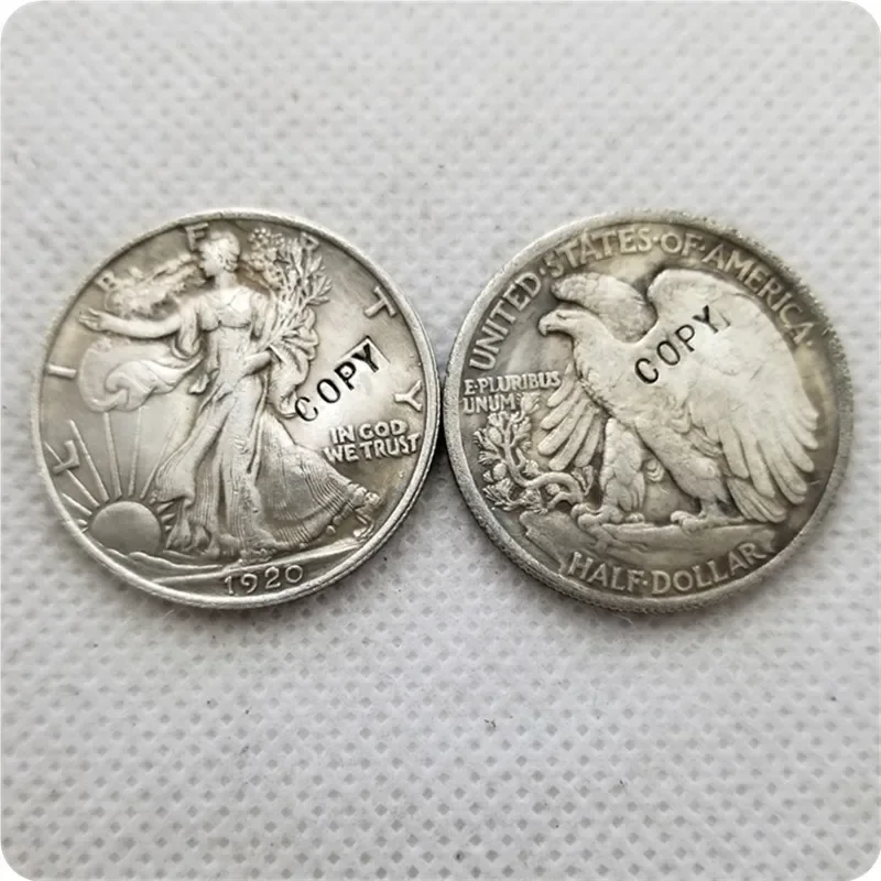 1920-P S D Walking Liberty Половина доллара МОНЕТА КОПИЯ памятные монеты-реплики монет