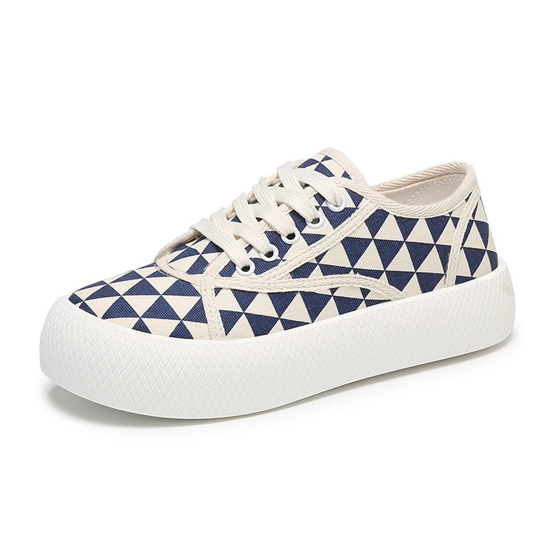 

2022New Women's Shoes Fashion Brand Designer Women's Shoes Thick-soled Color-blocking Sneakers Flat Casual Fashion Women's Shoes