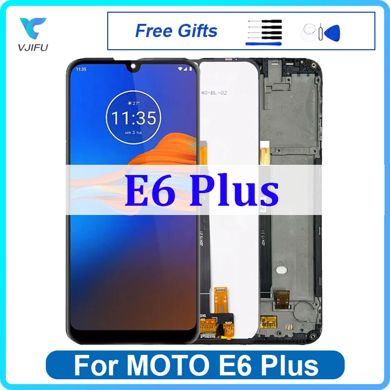 Оригинальный ЖК-дисплей для Motorola Moto E6 Plus, дисплей, сенсорный экран, диагональ экрана 0004, дигитайзер в сборе, замена, ремонт мобильного телефона