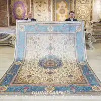 8'x10' Handmade Silk Rug Medallion Luxury Oriental Home Interior Carpet (ZQG648A)
