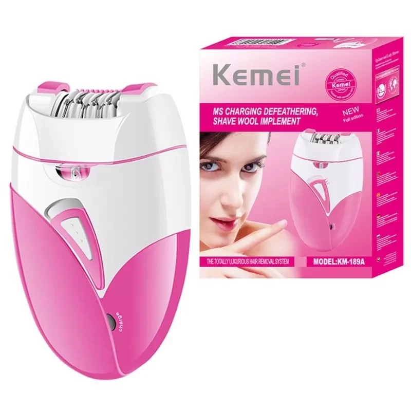 

Original kemei electric female epilator for women facial full body hair remover bikini underarms hair removal legs rechargeable